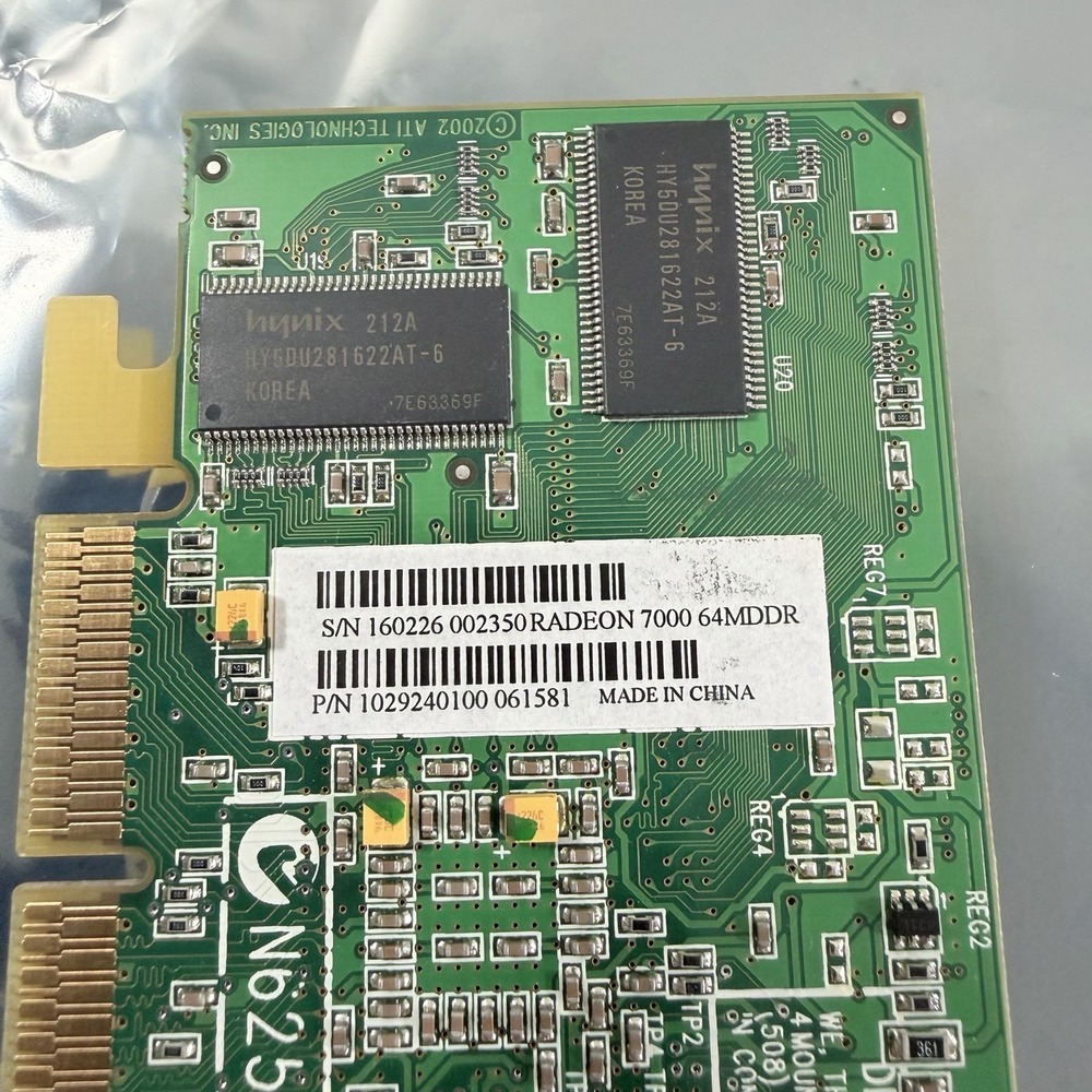 Lot Of 2 ATI Radeon 7000 64MB DDR PCI VGA Computer Graphics Video Cards - Picture 13 of 14